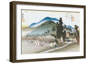 Ishiyakushi, from the Series "53 Stations of the Tokaido", 1833-34-Ando Hiroshige-Framed Giclee Print