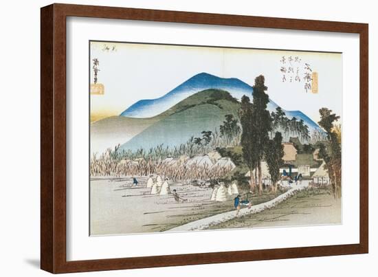 Ishiyakushi, from the Series "53 Stations of the Tokaido", 1833-34-Ando Hiroshige-Framed Giclee Print