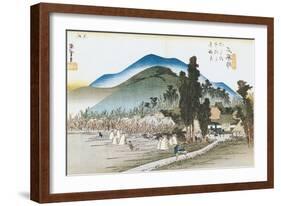 Ishiyakushi, from the Series "53 Stations of the Tokaido", 1833-34-Ando Hiroshige-Framed Giclee Print