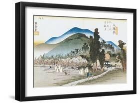 Ishiyakushi, from the Series "53 Stations of the Tokaido", 1833-34-Ando Hiroshige-Framed Giclee Print