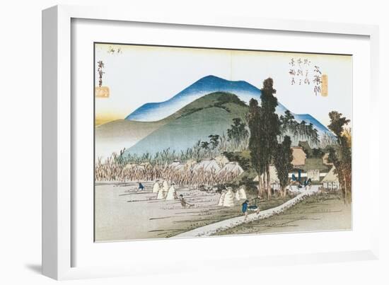 Ishiyakushi, from the Series "53 Stations of the Tokaido", 1833-34-Ando Hiroshige-Framed Giclee Print