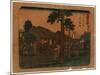 Ishiyakushi, Print Shows Travelers on Village Street with Many Buildings 1797-1858, Artist-null-Mounted Giclee Print