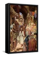 Isiah witnesses the decline of Jerusalem - Bible-William Brassey Hole-Framed Stretched Canvas