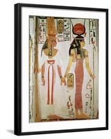 Isis and Nefertari, from the Tomb of Nefertari, New Kingdom (Mural)-null-Framed Giclee Print