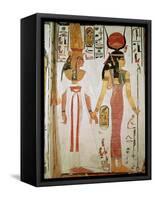 Isis and Nefertari, from the Tomb of Nefertari, New Kingdom (Mural)-null-Framed Stretched Canvas