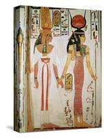 Isis and Nefertari, from the Tomb of Nefertari, New Kingdom (Mural)-null-Stretched Canvas