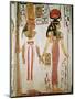 Isis and Nefertari, from the Tomb of Nefertari, New Kingdom (Mural)-null-Mounted Premium Giclee Print