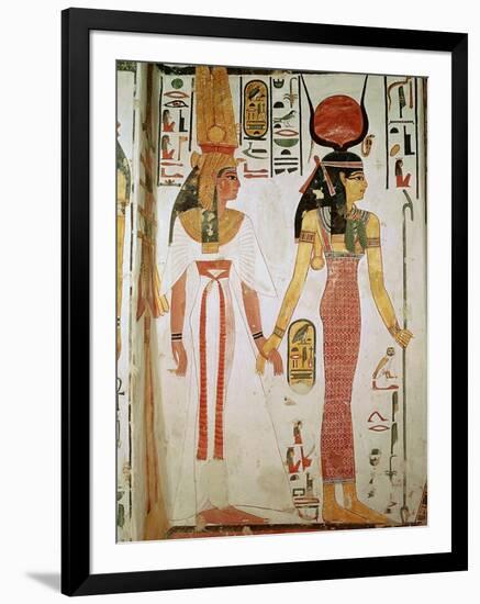 Isis and Nefertari, from the Tomb of Nefertari, New Kingdom (Mural)-null-Framed Giclee Print