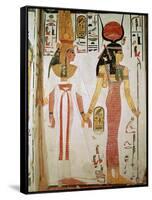 Isis and Nefertari, from the Tomb of Nefertari, New Kingdom (Mural)-null-Framed Stretched Canvas