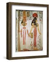 Isis and Nefertari, from the Tomb of Nefertari, New Kingdom (Mural)-null-Framed Giclee Print