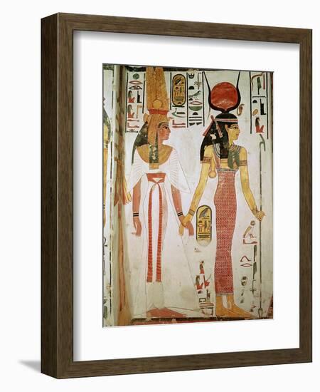 Isis and Nefertari, from the Tomb of Nefertari, New Kingdom (Mural)-null-Framed Giclee Print