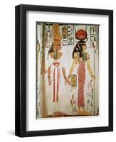 Isis and Nefertari, from the Tomb of Nefertari, New Kingdom (Mural)-null-Framed Giclee Print