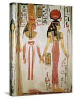 Isis and Nefertari, from the Tomb of Nefertari, New Kingdom (Mural)-null-Stretched Canvas