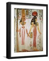 Isis and Nefertari, from the Tomb of Nefertari, New Kingdom (Mural)-null-Framed Giclee Print