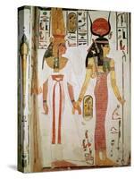 Isis and Nefertari, from the Tomb of Nefertari, New Kingdom (Mural)-null-Stretched Canvas