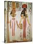 Isis and Nefertari, from the Tomb of Nefertari, New Kingdom (Mural)-null-Stretched Canvas