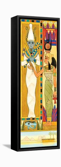 Isis (Right) and Osiris, Egyptian Mythology-Encyclopaedia Britannica-Framed Stretched Canvas