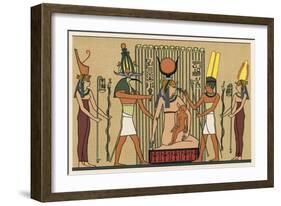 Isis She Suckles Horus in the Papyrus Swamps-E.a. Wallis Budge-Framed Art Print