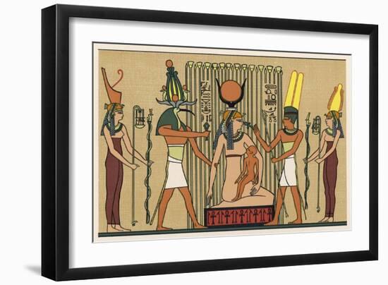 Isis She Suckles Horus in the Papyrus Swamps-E.a. Wallis Budge-Framed Art Print