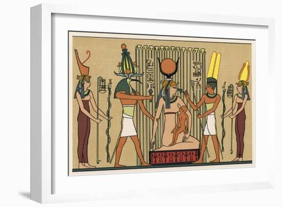 Isis She Suckles Horus in the Papyrus Swamps-E.a. Wallis Budge-Framed Art Print