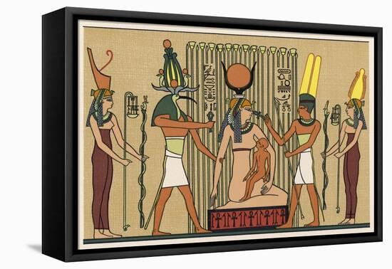 Isis She Suckles Horus in the Papyrus Swamps-E.a. Wallis Budge-Framed Stretched Canvas