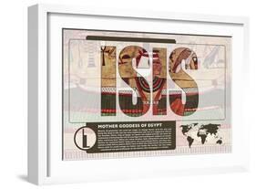 Isis World Mythology Poster-Christopher Rice-Framed Art Print