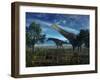 Isisaurus Dinosaurs Wander Lush Plains-Stocktrek Images-Framed Photographic Print