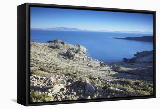 Isla del Sol (Island of the Sun), Lake Titicaca, Bolivia, South America-Ian Trower-Framed Stretched Canvas