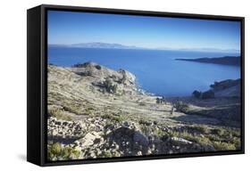 Isla del Sol (Island of the Sun), Lake Titicaca, Bolivia, South America-Ian Trower-Framed Stretched Canvas