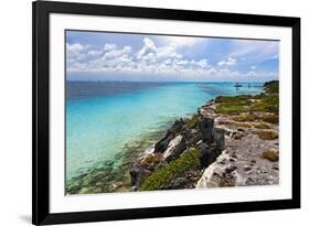 Isla Mujeres Shoreline at Punta Sur Mexico-George Oze-Framed Photographic Print