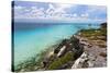 Isla Mujeres Shoreline at Punta Sur Mexico-George Oze-Stretched Canvas