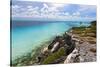 Isla Mujeres Shoreline at Punta Sur Mexico-George Oze-Stretched Canvas