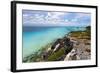 Isla Mujeres Shoreline at Punta Sur Mexico-George Oze-Framed Premium Photographic Print