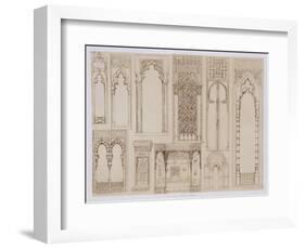 Islamic and Moorish Design for Shutters and Divans, from "Art and Industry"-Jean Francois Albanis De Beaumont-Framed Giclee Print