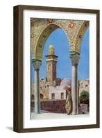 Islamic Minaret on Temple Mount, Jerusalem, Palestine, C1930S-Donald Mcleish-Framed Giclee Print