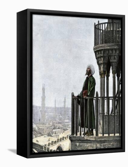 Islamic Muezzin Calling People to Prayer, 1800s-null-Framed Stretched Canvas