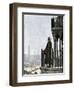 Islamic Muezzin Calling People to Prayer, 1800s-null-Framed Premium Giclee Print