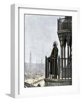 Islamic Muezzin Calling People to Prayer, 1800s-null-Framed Giclee Print