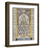 Islamic Tilework, Gurgi Mosque, Built in 1833 by Mustapha Gurgi, Tripoli, Libya-Rennie Christopher-Framed Photographic Print