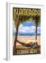Islamorada, Florida Keys - Hammock Scene-Lantern Press-Framed Art Print