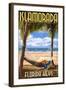 Islamorada, Florida Keys - Hammock Scene-Lantern Press-Framed Art Print