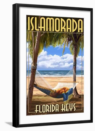 Islamorada, Florida Keys - Hammock Scene-Lantern Press-Framed Art Print