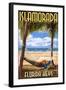 Islamorada, Florida Keys - Hammock Scene-Lantern Press-Framed Art Print