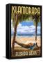 Islamorada, Florida Keys - Hammock Scene-Lantern Press-Framed Stretched Canvas