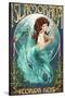 Islamorada, Florida Keys - Mermaid-Lantern Press-Stretched Canvas