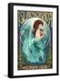 Islamorada, Florida Keys - Mermaid-Lantern Press-Framed Art Print