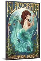 Islamorada, Florida Keys - Mermaid-Lantern Press-Mounted Art Print