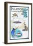 Islamorada, Florida Keys - Nautical Chart-Lantern Press-Framed Art Print