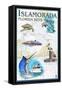 Islamorada, Florida Keys - Nautical Chart-Lantern Press-Framed Stretched Canvas