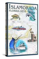 Islamorada, Florida Keys - Nautical Chart-Lantern Press-Stretched Canvas